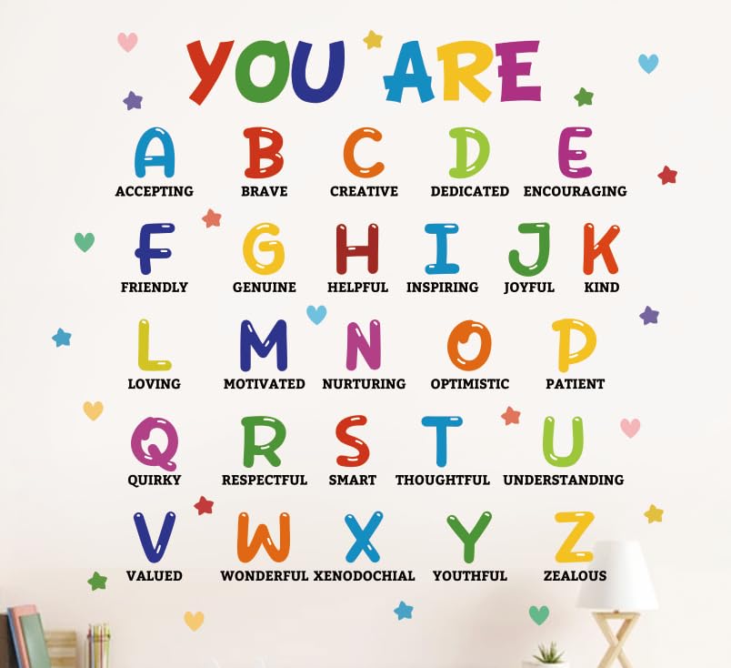 Vinilo decorativo educativo adhesivo para pared ABC