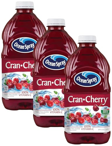 Ocean Spray Diet Cran-Cherry Juice Drink, 64 Ounce Bottle (Pack of 3)
