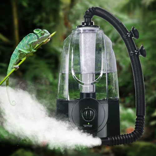 Coospider 3L Reptile Fogger Humidifier with Auto Shut-Off, Quiet Reptile Mister, Terrarium Humidifiers with Extended Tube, Automatic Reptile Misting System for Reptiles Amphibians Herps Vivarium