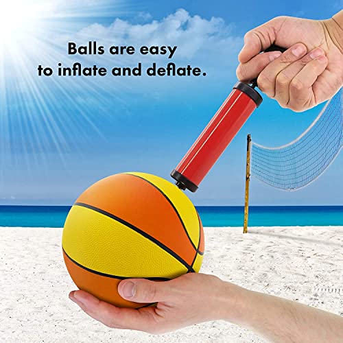 Image of FunBlast Basketball for Kids - Colorful Basketball Sports Toy - Extra Grip Silicon Rubber Beach Ball Sports Outdoor Game - Inflatable Ball for Kids Boys 3+ Years (8.5 Inch), Multi Color