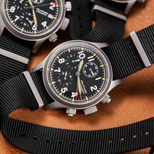 Image of TACTICAL FROG Militado ML1868 39mm Military Chronograph Watch Sapphire Crystal VK61 /VK67 Quartz Watches for Men C3 / BGW9 Luminous 100M Waterproof
