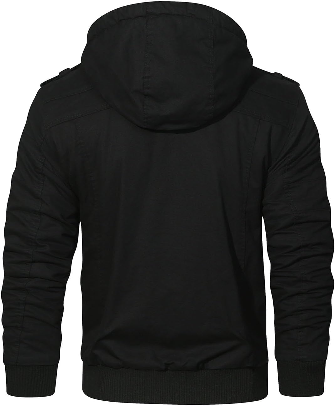 HOOD CREW Men’s Jackets Winter Thicken Fleece Lined Outerwear Tactical Military Cargo Jacket with Hood - Image 5