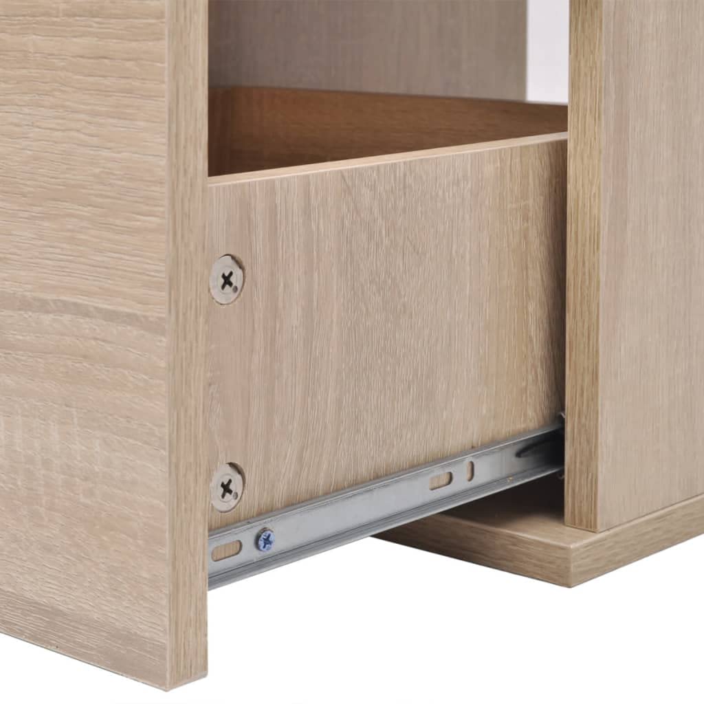Hothingwell Waschtisch mit Schubladen, 7-teiliges Badezimmer-Set, 1 Wandschrank, 2 Spiegel, 2 Regale, Keramik-Waschbecken, Beige, geräumiger Stauraum für Badezimmer