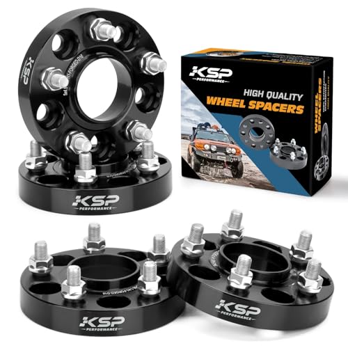 KSP 5x114.3 Wheel Spacers for Nissan 350Z 370Z, 5X4.5(1inch 4pcs) Forged Spacer Fit Infinit G35 G37 FX35, 25mm Thick M12x1.25 Thread Pitch 66.1mm Hub Bore Wheel Spacer for Altima Maxima