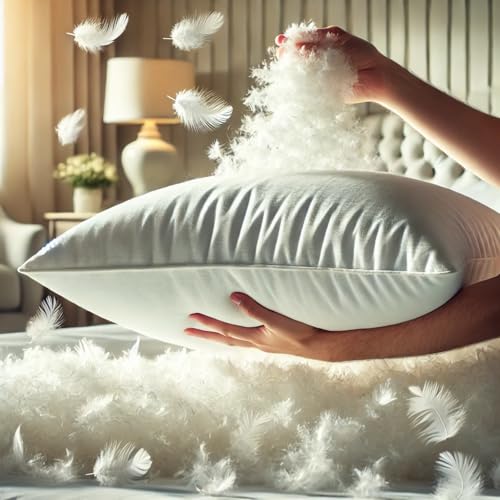 East Coast Bedding Bulk 25/75 Goose Down Feather Blend - White - Premium Quality Fill for Pillows, Bed,Throw, Couch, Side Sleeper Pillow - RDS Certified - 5 lbs - Thumbnail 5