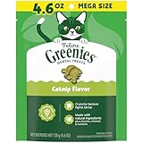 Greenies Feline Veterinarian-Recommended Adult Natural Dental Cat Treats, Catnip Flavor, 4.6 oz. Pouch