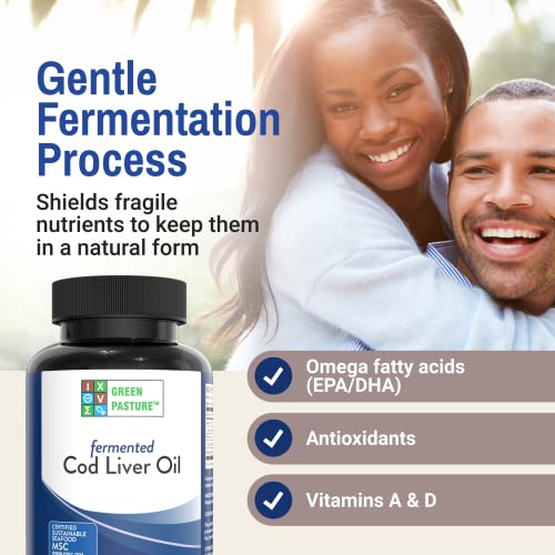 Blue Ice Fermented Cod Liver Oil -Non-Gelatin Capsules, 120 Count (Pack Of 3) #TOP3