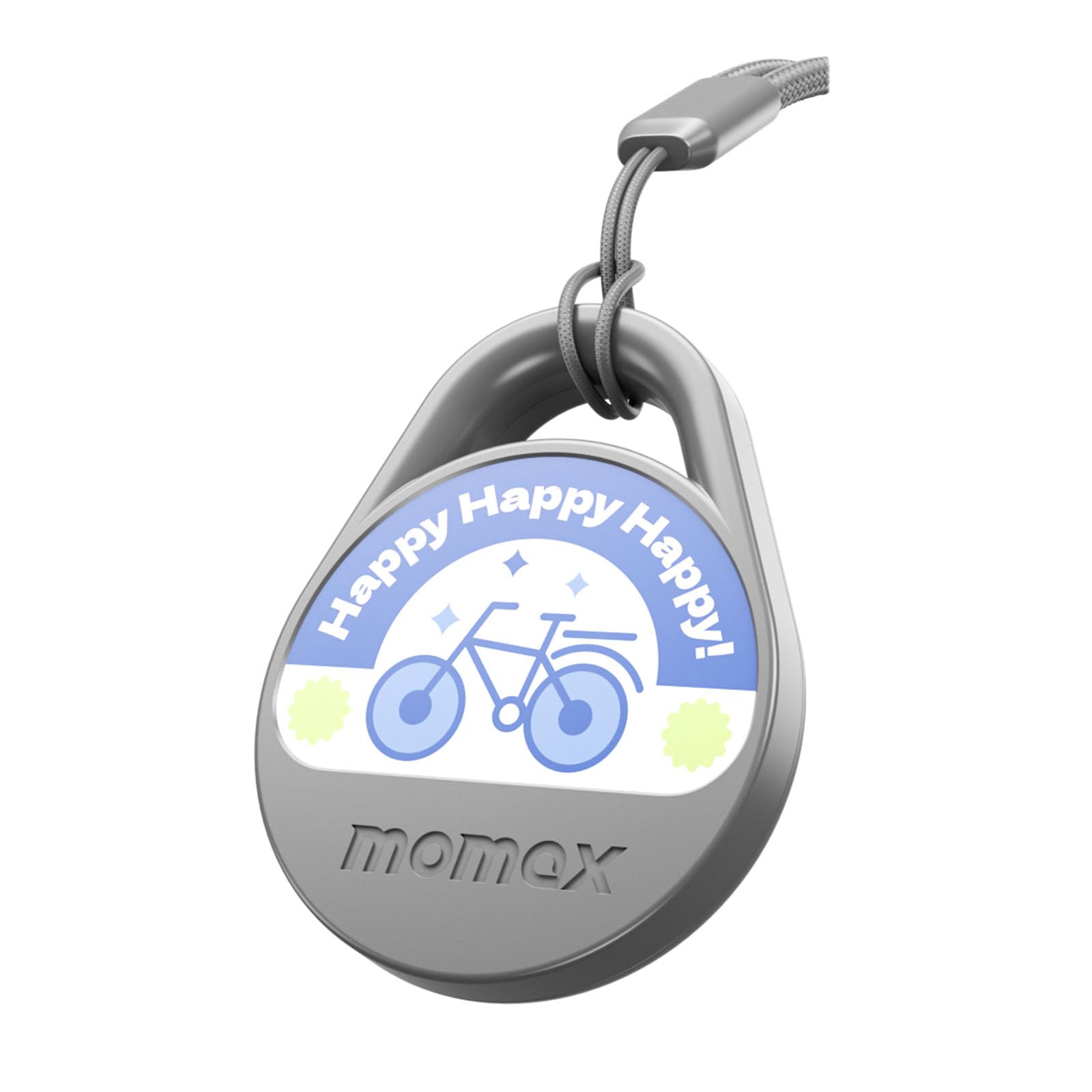 Momax Tracker Tag Universal - Key Finder Works with Both Android & iOS Find My, Smart Bluetooth Air Tracking Device, Replaceable Battery, DIY Stickers, Item Locator for Wallets, Luggage, Suitcases