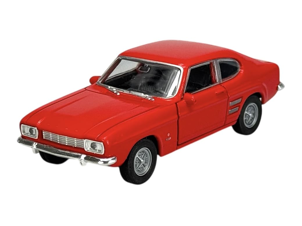 Welly Model Car Compatible with Ford Capri I Coupe Red 1st Generation 1968-1973 1/34-1/39 Die Cast Metal Model Car New in Box 43753