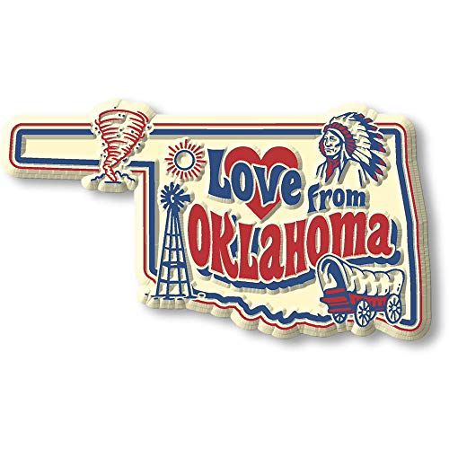 Imán Decorativo Love from Oklahoma Vintage 3D 3.4" x 1.9"