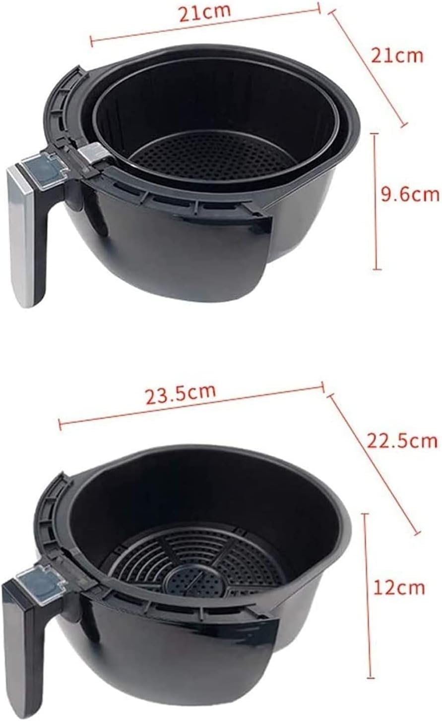 Air Fryer Electric Hot Air Fryers Oilless Cooker with 7 Presets Digital LCD Touch Screen Nonstick Basket 1500W Black