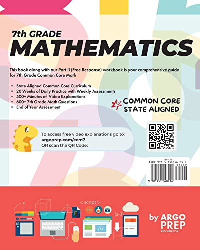 7th Grade Common Core Math: Daily Practice Workbook - Part I: Multiple Choice 1000+ Practice Questio