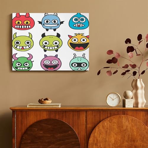 Toile murale monstres dessin animé pour rompre la monotonie