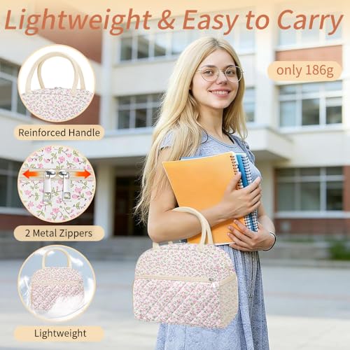 Coobiiya Lunch Box Lunch Bag for Women Men,Reusable Cute Lunch Pail bag,Leakproof,Insulated LunchBox Tote Compact 10L, Cooler Lunch Container for Work Travel Office Floral by Coobiiya - Used condition - Image 4