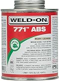 Weldon 10233 Milky White 771 Medium-Bodied Abs Professional Industrial-Grade Cement Fast-Setting Low-Voc, 1 pint, Milky White