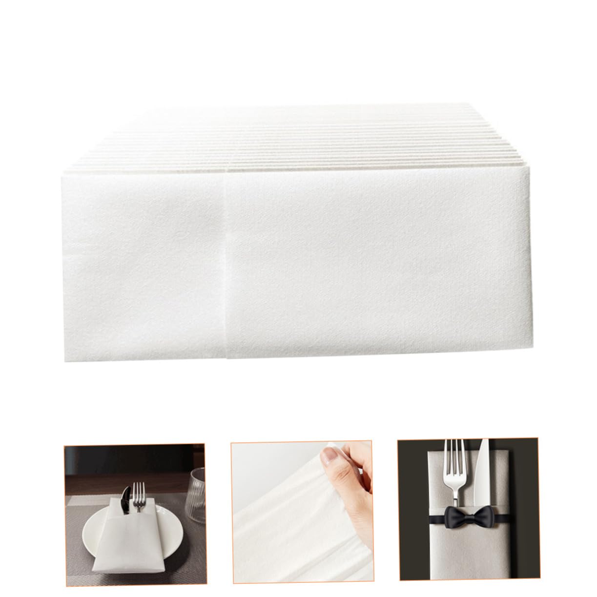 Servilletas para Invitados en Color Claro 50 Piezas de Pulpa de Madera