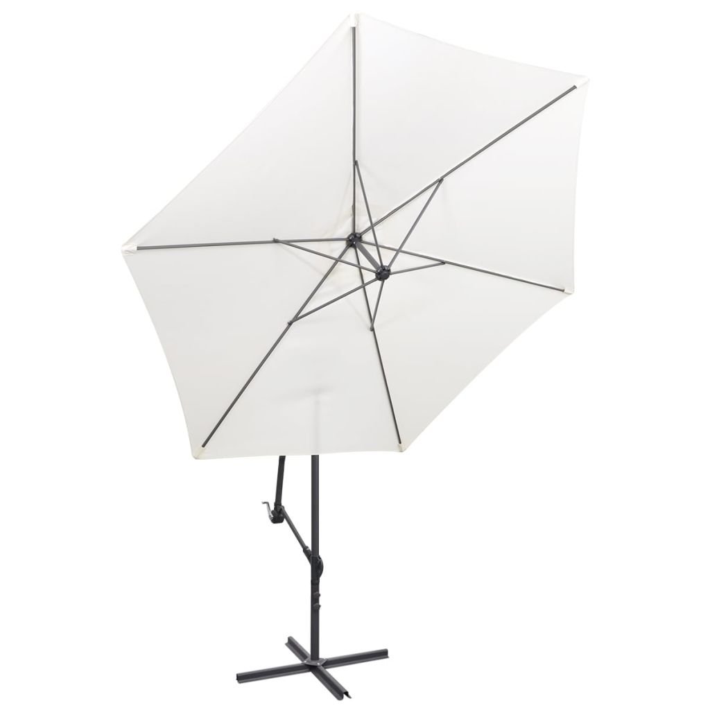 Homgoday Parasol przeciwsłoneczny, 3 m piaskowo-biały, parasol przeciwsłoneczny, parasol przeciwsłoneczny, parasol ogrodowy, parasole zewnętrzne, parasol plażowy, wiatroszczelny parasol tarasowy