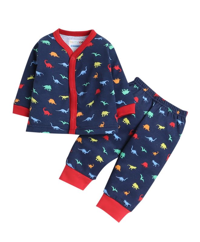 BUMZEE Navy Baby Boys Full Sleeves Jabla & Pyjama Set