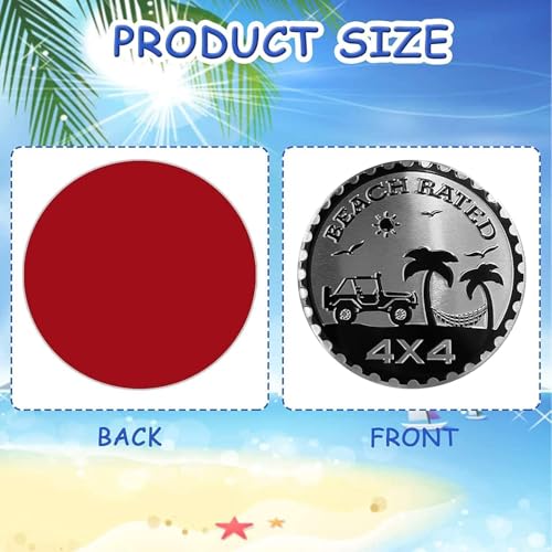 Image of 2Pcs MUD Badge Rated Car Emblem, 4 x 4 Metal Automotive Badge 3D Metal Car Badges Emblems Round Emblem Decals Car Badge Decals Stickers Compatible for Jeep Wrangler Vehicles Trucks SUV Accessories