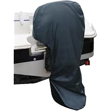 Seamander Outboard Motor Covers for Mercury Yamaha Honda 175 200 225 HP, Trailerable Full Boat Engine Cover Waterproof Heavy Duty Oxford Fabric with Zipper
