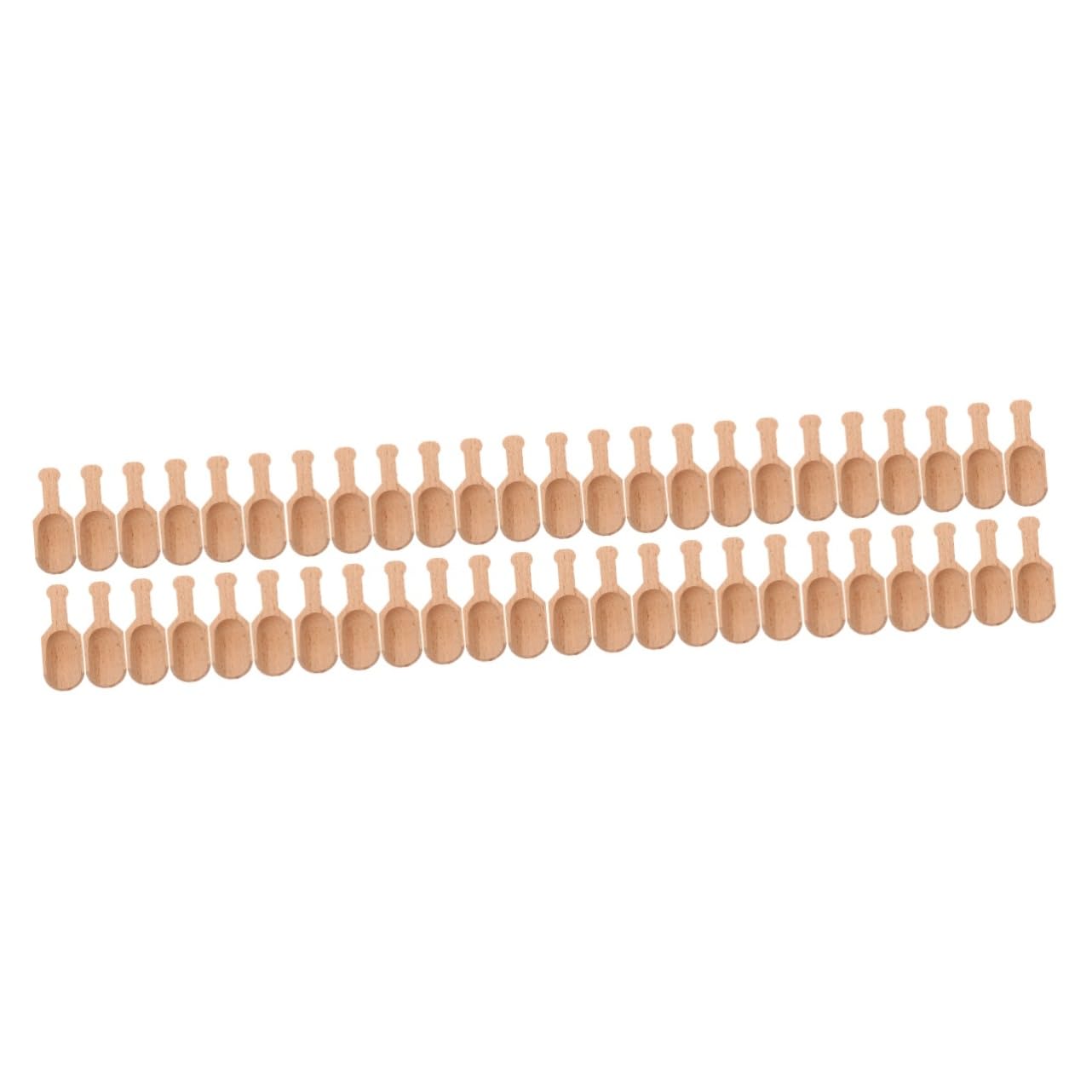 Amosfun 48 Piezas Cuchara De Madera De Haya Pequeñas Cucharas De Sal Mini Cucharadas Cucharaditas Duraderas Pequeño Para Tarro Minicuchara De Hielo Cucharas De Té Multiusos Mini Primicia