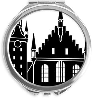 Germany Cologne Cathedral Landmark Hand Compact Mirror Round Portable Pocket Glass