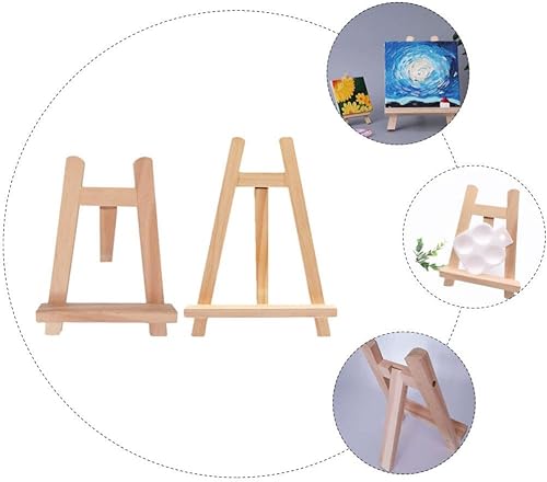 Miniatura 9 de Abaodam Caballete de dibujo para niños, caballetes de pintura para niños, caballetes de trípode de madera, caballete de marco A, soporte de