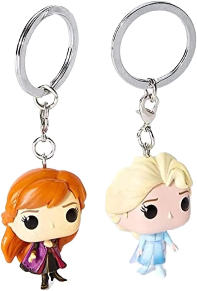 Funko POP! Keychain: Disney Frozen 2-2pk - Anna and Elsa Novelty Keyring - Collectable Mini Figure - Stocking Filler - Gift Idea - Official Merchandise - Movies Fans - Backpack Decor