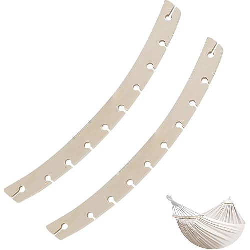 2 Pack Detachable Hammock Spreader Bars, Wooden Hammock Bars for Outdoor Hanging Hammocks, No Tools Need, Provides Flatter Surface, Durable Portable Replacement Crossbars for Garden, Patio, Backyard