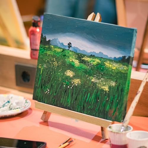 image for Falling in Art 12Inch Wood Easel Stand, Tabletop Display Stand A-Frame