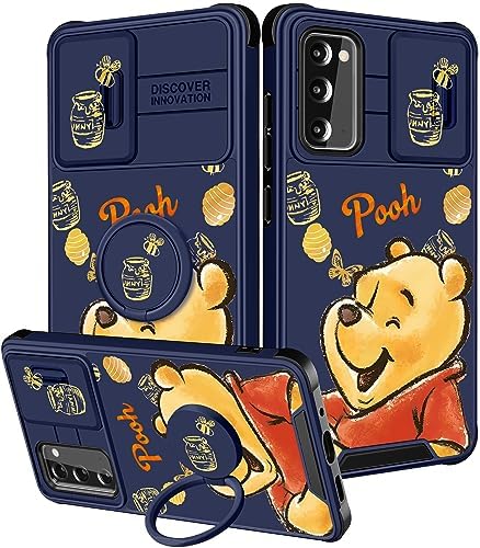 Qerrassa for Samsung Galaxy S20FE Case Cute Cartoon S20 FE Phone Case for Women Girly Protective Cover with Camera Cover & Ring Stand Funny Shockproof Cases for Samsung S20 FE, Heart Stit