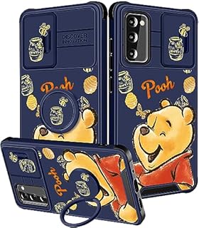 Qerrassa for Samsung Galaxy S20FE Case Cute Cartoon S20 FE Phone Case for Women Girly Protective Cover with Camera Cover & Ring Stand Funny Shockproof Cases for Samsung S20 FE, Heart Stit
