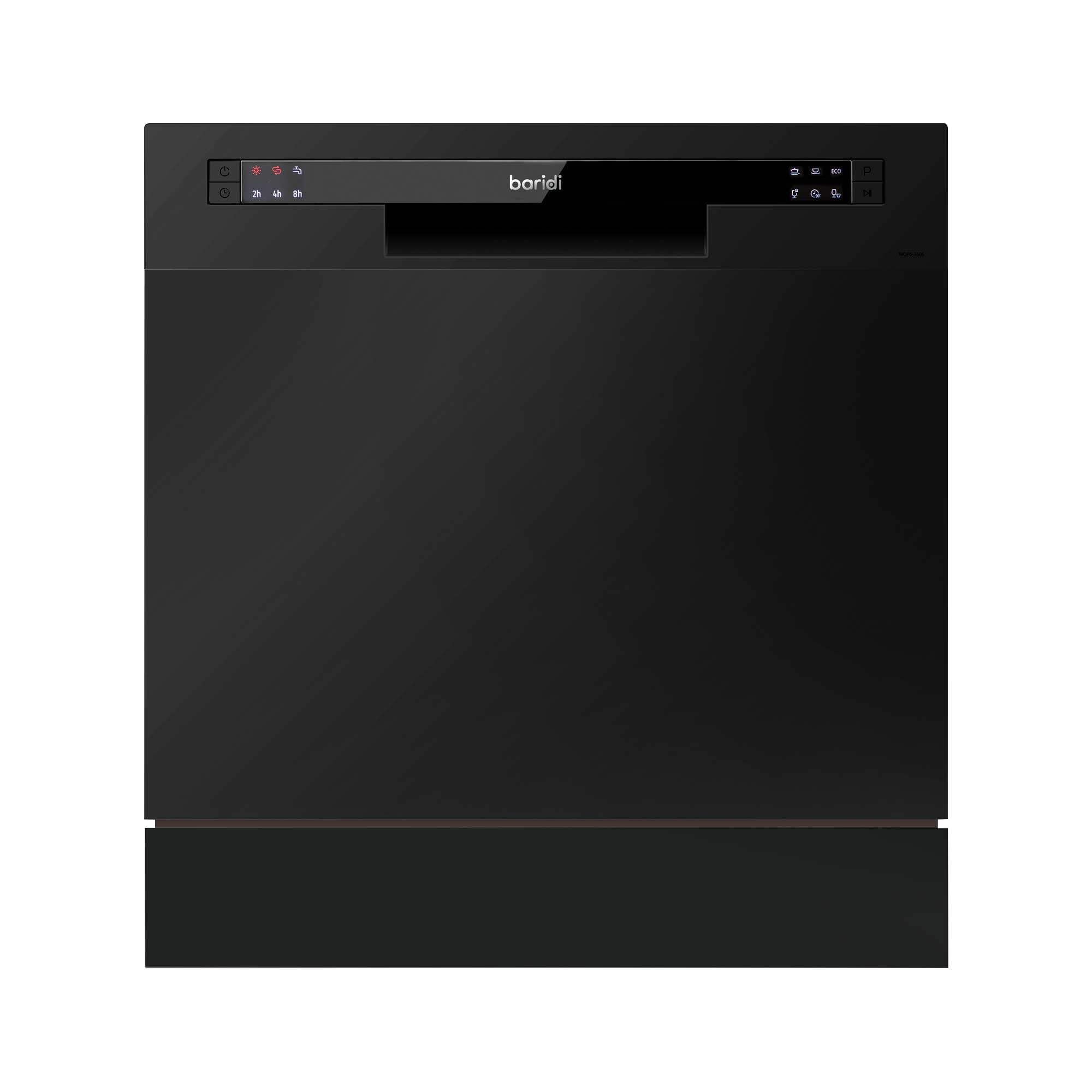 Baridi Table top dishwasher, 8 place settings and 6 programmes - Black - DH88