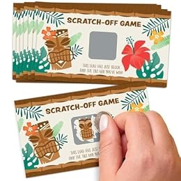 Tropical Luau - Hawaiian Beach Game Scratch Off Cards - 22 Ct