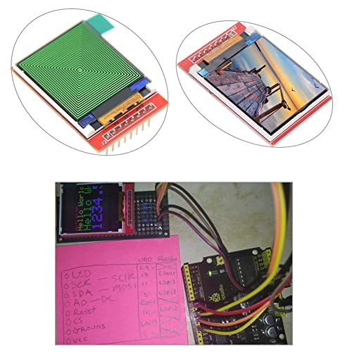 Image of 1.44 inch inch TFT LCD Display Screen SPI Module 3.3V 128x128 ST - 7735S | (Pack of 4) DIYmalls 1.44 inch inch TFT LCD Display Screen Module 3.3V 128x128 4-Wire SPI ST - 7735S for Arduino 2560 ESP32 Board