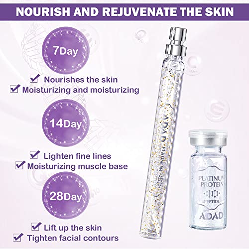 Platinum Protein Line Set, Protein Thread Lifting Set, Soluble And Nano Essence Combination, Absorbable Collagen For Face Lift Serum Active Silk 2 Bottles And 5 Essence #TOP1