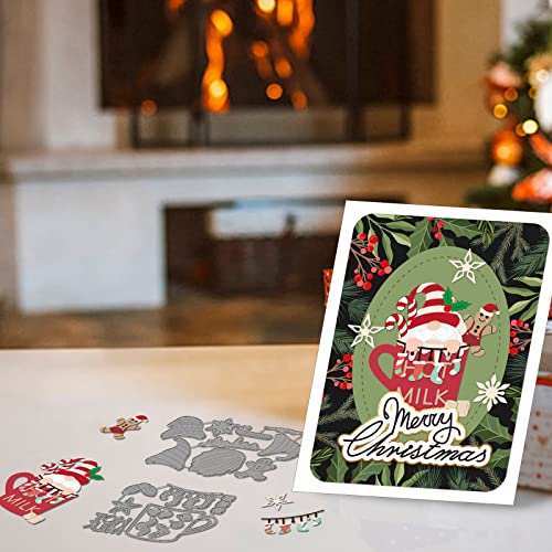 GLOBLELAND Christmas Gnome Cup Cutting Dies Metal Christmas Santa Dwarf Snowflake Die Cuts Template for Paper Card Making Decoration DIY Scrapbooking Album Craft Decor - Image 2