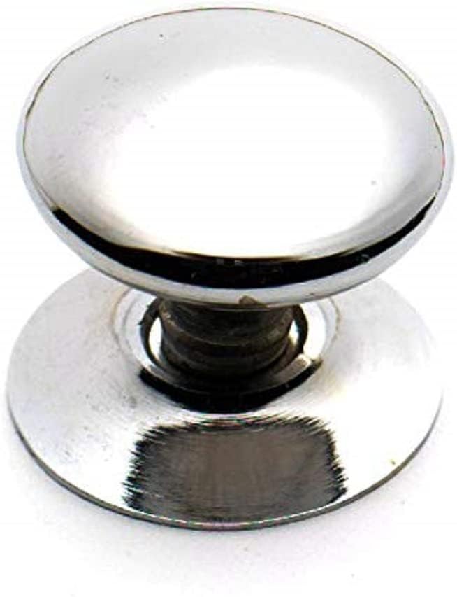 Merriway BH06150 Door Knob Brass Chrome Plated Victorian 32mm, Set of 4 Piece