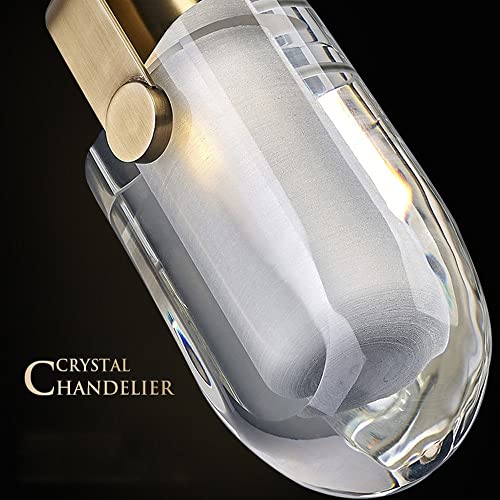 Plafonnier en cristal réglable pour chevet de chambre moderne