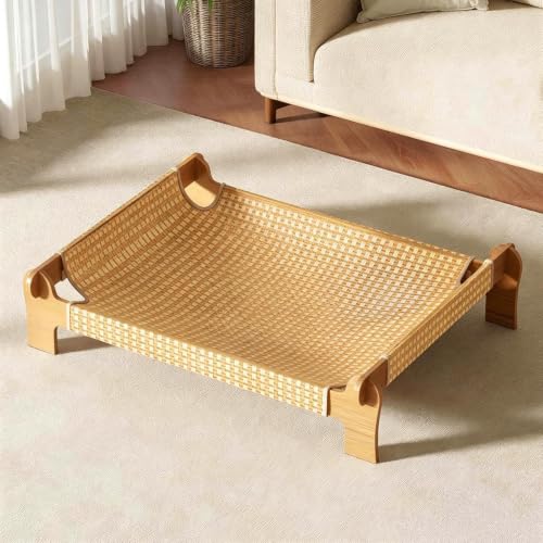 Cama elevada para gatos transpirable hamaca mascotas para patio interior y exterior 3