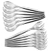 ChefCity Set of 12 - Heavy Duty Disposable Plastic Serving Utensils, Six Large 10" Spoons, Six Large 10" Forks, Silver