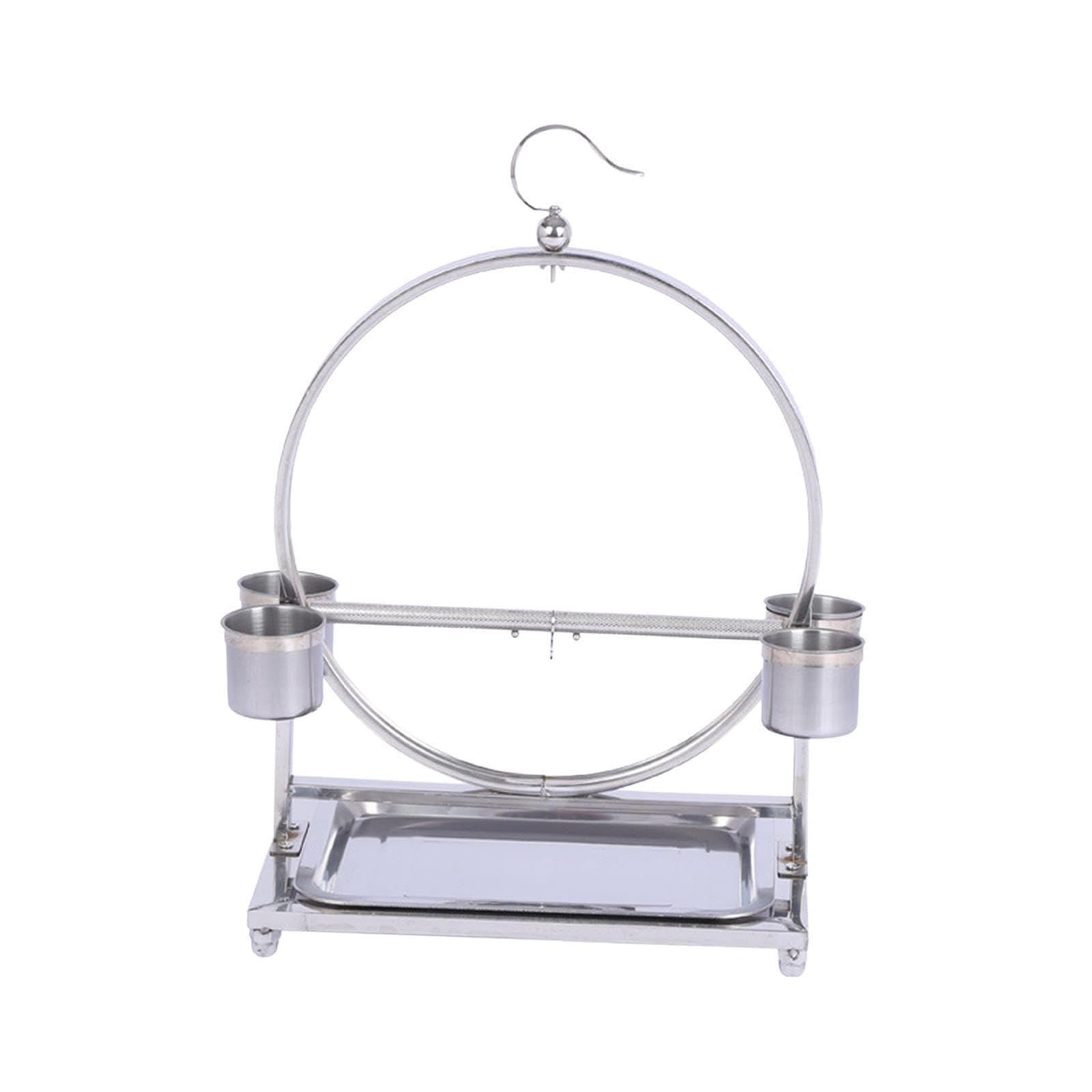 Juguetes versátiles para pájaros con Soporte de y Percha de Acero Inoxidable para entretener a los pájaros en Divertidas sesiones de Juego. Soporte