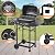 2 Burner BBQ Propane Gas Grill with Side Burner 24000 BTU Output Stainless Steel Barbecue Grill with Enameled Grates and Side Tables for Outdoor Cooking Kitchen and Patio Backyard