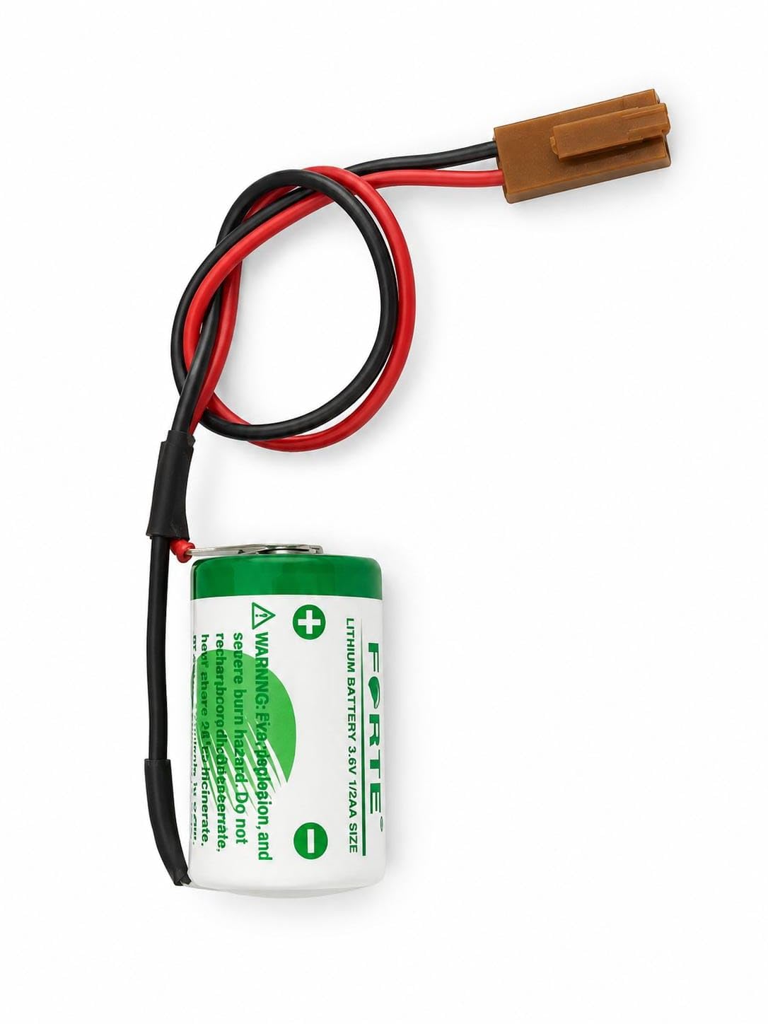 Compatible with Forte 3.6V 1/2 AA Lithium Li-SOCl₂ Non-Rechargeable Battery with 2-Pin Connector & Wire Leads for PLC, Utility Meter, CNC Machine & Industrial Equipment (Pack of 1)-image-5