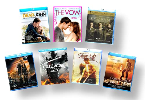 Channing Tatum Movies on Blu ray 7-Film Collection - G.I. Joe: The Rise of Cobra/ Dear John/ The Vow / Jupiter Ascending/ Foxcatcher/ Step-up/ Coach Carter (Blu-ray)