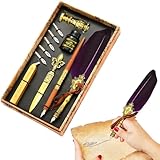 Meilleur choix de cadeau : ce kit de plumes et d'encre est un cadeau d'art haut de gamme très significatif pour les anniversaires, la Saint-Valentin, Noël, la fête des pères, la fête des mères, Thanksgiving, les cadeaux de remise de diplôme, etc.