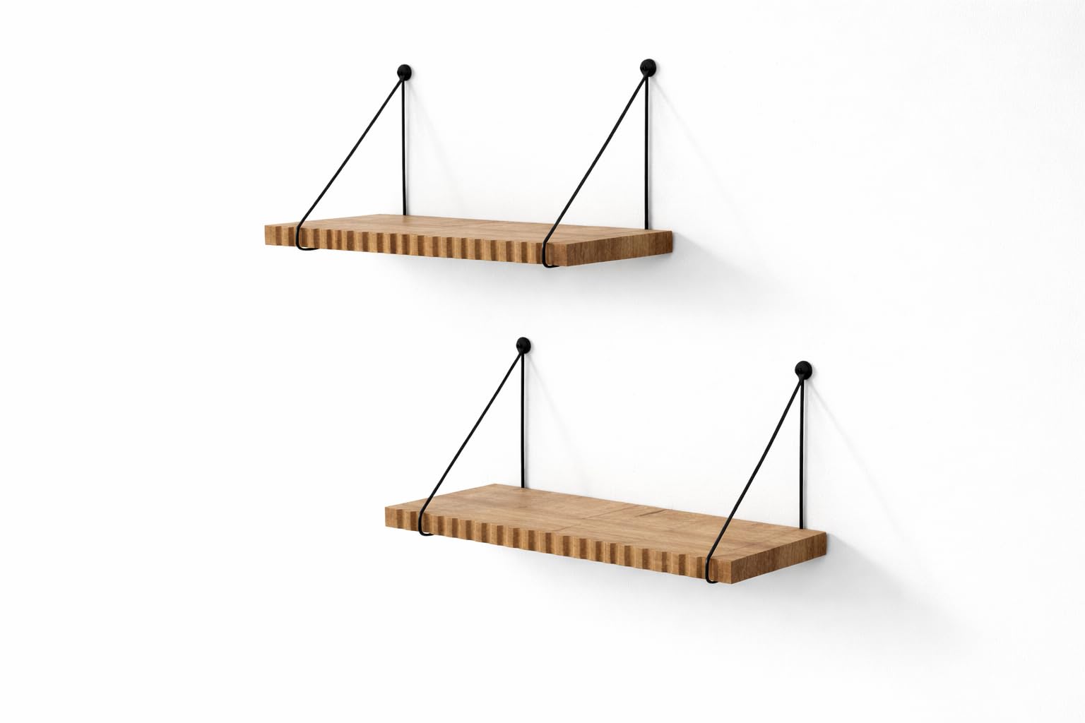 moxly Wall Shelves for Room Decor, Floating Shelves for Wall Storage, Wall Mounted Rustic Mango Wood Hanging Shelf for Books, Kitchen, Living Room MX-WB-02-Set-02 (MX-WB-02-Set-02-New)
