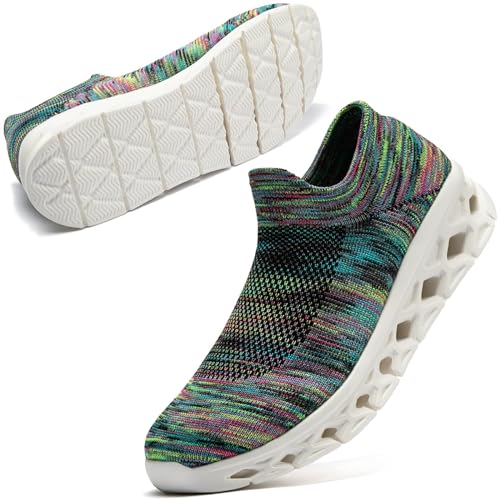 Image of MERPHINE World's Most Comfortable Slip-on Sneakers, No Straps, Women's, Men's, Indoor Wear, Walking, Standing Work, Commuting, Mesh, Lightweight, Easy to Walk, Fashionable, Summer, Breathable