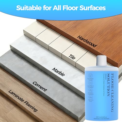 Image of Floor Cleaning Solution,Floor Cleaner for Hardwood Tile Hardfloor Marble Cement Vinyl Flooring Laminate Flooring, Compatible Robot Vacuums with Mopping and Wet Dry Vacuum,1L, 33.8 Fl. OZ