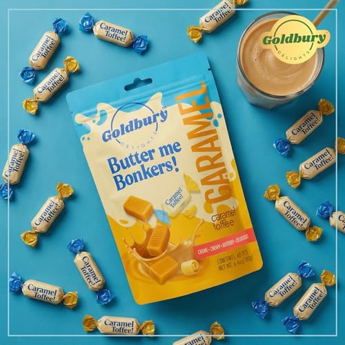 Goldbury Delights Butter Me Bonkers Caramel Toffee, 6.4 oz (Pack of 1) - Creamy, Buttery, & Delicious Individually Wrapped Chewy Caramel Toffee Candy, Ideal for Party Favors & Special Occasions - image 7